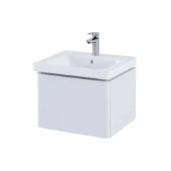 RAK Ceramics Resort 500 Single Draw Basin Unit In Matt White - RAKRSTWBU50600