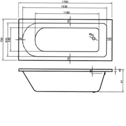 BC Designs Lambert 1700mm X 750mm Single Ended Bath White - BAI040 -UK Bathroom Supplies Sales dba4459b 2ff0 43f7 8187 2bd6f234557a