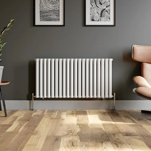 DuraTherm Horizontal Oval Tube Single Panel Designer Radiator - 600 X 1200mm White 4 DuraTherm Horizontal Oval Tube Single Panel Designer Radiator - 600 X 1200mm White - Image 2