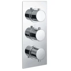 RAK Ceramics Round Dual Outlet 3 Handle Thermostatic Concealed Shower Valve - RAKSHW3203R