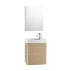 Roca Mini 450mm Basin Unit With Basin & Mirror Textured Oak - 855865155 -UK Bathroom Supplies Sales e0c8526f 2291 4df8 b72b 385b17215118