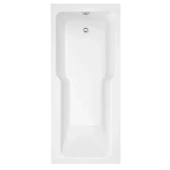 Essential Newham Straight Showerbath 1700mm X 750mm White - EB551