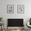 DuraTherm Horizontal Oval Tube Double Panel Designer Radiator - 600 X 1200mm Black -UK Bathroom Supplies Sales e49368e8 e608 4345 a573 c1feb4235eb1