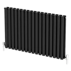 DuraTherm Horizontal Oval Tube Double Panel Designer Radiator - 600 X 1020mm Black -UK Bathroom Supplies Sales e651c4ce 8caf 4b29 89f0 7a0334c3fcfd