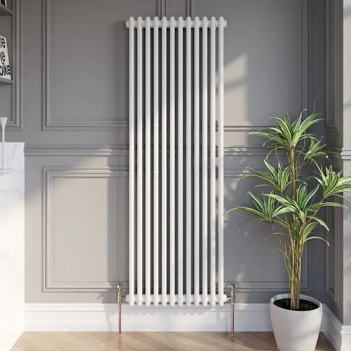Park Lane Traditional Vertical Colosseum Double Bar Column Radiator White - 1600 X 560mm 3 Park Lane Traditional Vertical Colosseum Double Bar Column Radiator White - 1600 X 560mm