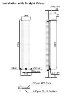 DuraTherm Vertical Double Flat Panel Designer Radiator - 1800 X 304mm Anthracite -UK Bathroom Supplies Sales e79cf3b8 16c1 4007 8171 7b19547843b4 1