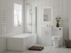 Essential Montana L-Shape 1000mm Left Hand Vanity Unit Gloss White - EFP900WH