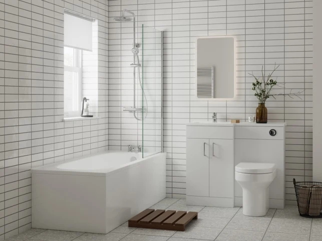 Essential Montana L-Shape 1000mm Left Hand Vanity Unit Gloss White - EFP900WH 3 Essential Montana L-Shape 1000mm Left Hand Vanity Unit Gloss White - EFP900WH