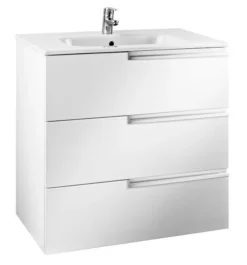 Roca Victoria-N UNIK 600mm 3 Drawer Basin Unit & Basin Gloss White - 855839806
