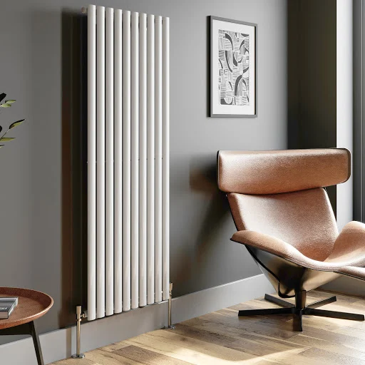 DuraTherm Vertical Oval Tube Single Panel Designer Radiator - 1600 X 600mm White 5 DuraTherm Vertical Oval Tube Single Panel Designer Radiator - 1600 X 600mm White - Image 3