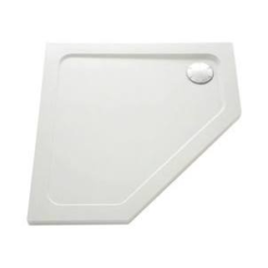 Mira Flight Low Profile 1200 X 900mm Stone Resin Pentangle Shower Tray With RH Waste