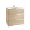 Roca Victoria-N UNIK 800mm 3 Drawer Basin Unit & Basin Textured Oak - 855837155