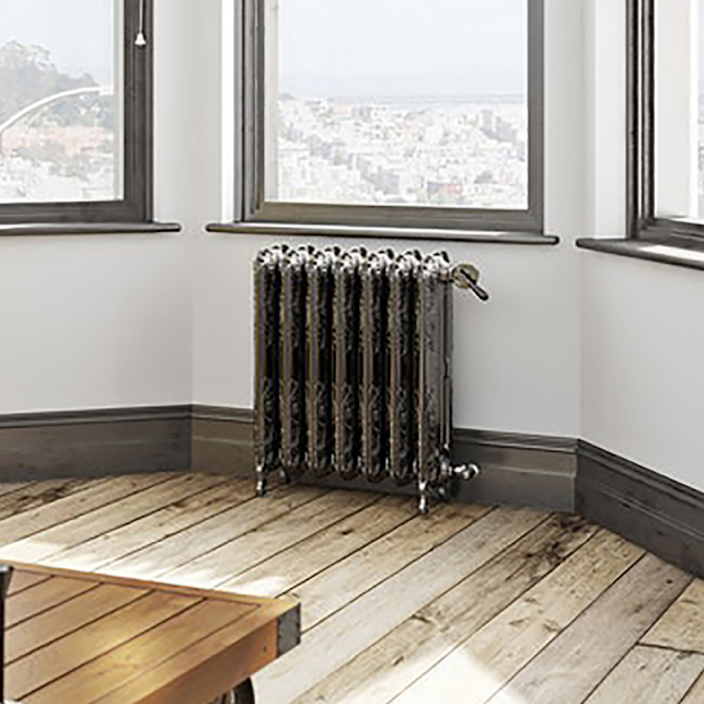 Terma Oxford Freestanding Cast Iron Radiator 710x606mm Raw Metal - WGOXF071060 4 Terma Oxford Freestanding Cast Iron Radiator 710x606mm Raw Metal - WGOXF071060 - Image 2