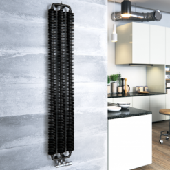 Terma Ribbon V Designer Radiator 1720x290mm Heban Black - WGVRV172029KIHEZX
