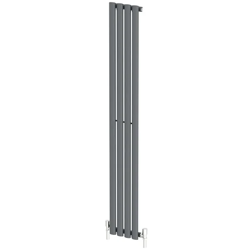 DuraTherm Vertical Oval Tube Single Panel Designer Radiator - 1600 X 240mm Anthracite 8 DuraTherm Vertical Oval Tube Single Panel Designer Radiator - 1600 X 240mm Anthracite - Image 6