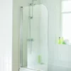 Essential Element Curved Bath Screen 1300mm X 750mm With 4mm Glass Chrome - EB301 -UK Bathroom Supplies Sales fe2bfb34 1604 4492 8af5 6db50bd9f8d6
