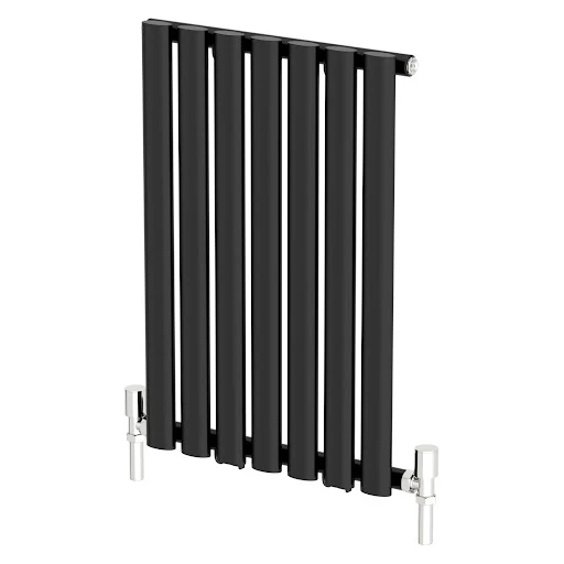 DuraTherm Horizontal Oval Tube Single Panel Designer Radiator - 600 X 420mm Black 5 DuraTherm Horizontal Oval Tube Single Panel Designer Radiator - 600 X 420mm Black - Image 3